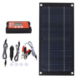 Solar Panel Charger Monocrystalline Silicon 100A Charge Controller Solar Panel Kit With Extension Cable Battery Clip For RV Outdoor Camping