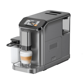 PSH16 Automatic Espresso Machine with TFT Touchscreen (4.3-inch display + digital gauge), 1500W 15-grind coffee, 20Bar dual boiler