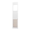 Dog Door for Sliding Glass Door, 75 7/8"-80 11/16" Adjustable Height Doggy Door for Sliding Doors, Aluminum Frame Tempered Glass Pet Door with Hinge