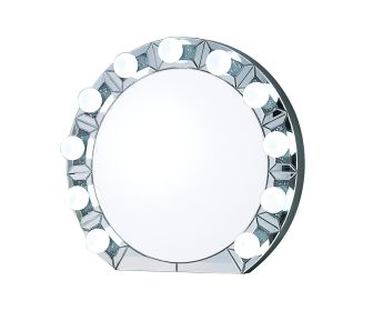 Noralie Mirrored & Faux Diamonds Accent Mirror (Assembled)