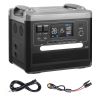 Portable Power Station, 2400W 2160Wh Power Station Solar Generator with 10 Output Ports & Adjustable Input Power, Expandable LiFePO4 Battery Backup f