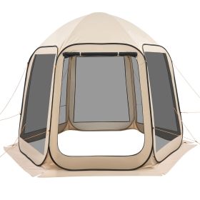 Screen House Tent, 10 x 9.2 ft, 4-8 Person Pop Up Screen Tent, Portable Screened in Canopy with Carry Bag, Netting Sides, Ground Stakes, for Garden,