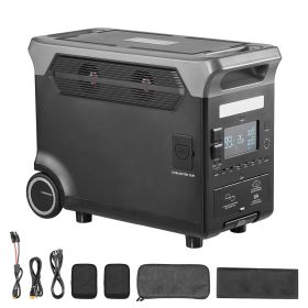 Portable Power Station, 3600W 3840Wh Power Station Solar Generator with 10 Output Ports & Adjustable Input Power, Expandable LiFePO4 Battery Backup f