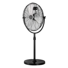 Industrial Pedestal Fan, 20 Inch Standing Fan with 46.9 to 59.6 Inches Adjustable Height, Floor Fans with 3 Adjustable Speeds, High Power Fans for Wa