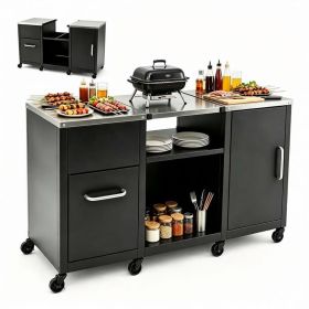Bbq Grill with Removable Shelves 59 Inches X 26.5 X 35