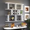 Large Wall Mounted 3 Tier Rustic Bottle Wine Rack,Multifunctional Wooden Wall Mounted Wine Rack,Storage Rack with Wine Glass Holder,mounted wall Stor