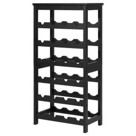 24 Bottle Detachable Wine Rack, 6-Tier Wine Bottle Holder, Freestanding Floor Display Wine Storage Shelves with Table Top, For Kitchen,Cellar,Bar,Din