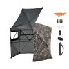 Hunting Blind, 6-7 Person, 288 Degree 5 Side See-Through Ground Blinds with Carrying Bag, Portable Camouflage Tent, Durable Concealed Shelter with Si