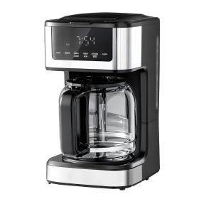 Programmable Coffee Maker, 12 Cup Programmable Drip Coffee Makers with Touch Screen, 4-Hour Keep Warm Coffee Makers Drips, 2 Brew Strengths Drip Coff
