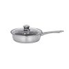 Egg Poacher Pan, 4-Cup Poached Egg Maker, Stainless Steel Poaching Pan and Frying Skillet, with 4 Nonsitck Detachable Large Cups, Lid, and Silicone S