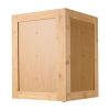 Corner Bread Box for Kitchen Counter, Double Layer Large Capacity Bamboo Bread Storage Container, Farmhouse Wooden Breadbox for Homemade Bread, Stora