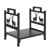 Single Layer Firewood Holder With Animal Pattern