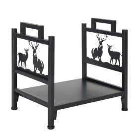 Single Layer Firewood Holder With Animal Pattern