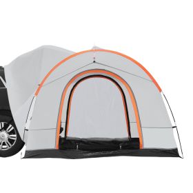 SUV Camping Tent, 8'-8' SUV Tent Attachment for Camping with Rain Layer and Carry Bag, PU2000mm Double Layer Truck Tent, Accommodate 6-8 Person, Rear