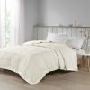 Oversized Down Alternative Blanket with Satin Trim Ivory Full/Queen
