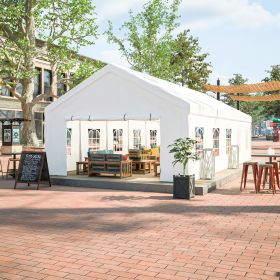 16x32FT Party Tent Heavy Duty, Large Wedding Event Shelters with 3 Storage Bags & Removable Sidewalls, Outdoor Canopy Gazebo Commercial Tents for Par