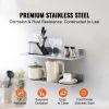 8.6" x 30" Stainless Steel Shelf, Wall Mounted Floating Shelving with Backsplash, 44 lbs Load Capacity Commercial Shelves, Heavy Duty Storage Rack fo