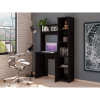 Desk, Five Shelves, Two Superior Shelves, Black