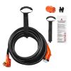 30 Feet RV Power Cord, 50 Amp, Heavy Duty STW 6/3 + 8/1 Generator Cord, NEMA 14-50P Male NEMA SS2-50R Female Plug, with LED Indicator Handle 15A Adap