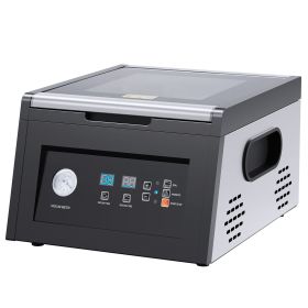 Chamber Vacuum Sealer, 380W Vacuum Pump Power, Sealing Bag Packing Machine for Wet Foods, Meat, Compact Design with 11.5 in Sealing Length, Ideal Com