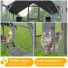 Outdoor Cat House Cat Enclosures 110" Large Kitten Playpen with Platforms,Upgrade Waterproof Cover