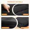 Japanese Floor Futon Mattress Toppers, Foldable Tatami Mat, Thick Sleeping Mattress Pad with Storage Bag & Dust Cover, Black, Full