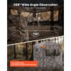 Hunting Blind, 6-7 Person, 288 Degree 5 Side See-Through Ground Blinds with Carrying Bag, Portable Camouflage Tent, Durable Concealed Shelter with Si