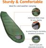 20Ã‚Â°F Cold Weather Mummy Sleeping Bag, 82 Inches x 33 Inches, Olive Green