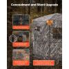 Hunting Blind, 6-7 Person, 288 Degree 5 Side See-Through Ground Blinds with Carrying Bag, Portable Camouflage Tent, Durable Concealed Shelter with Si