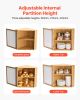 Corner Bread Box for Kitchen Counter, Double Layer Large Capacity Bamboo Bread Storage Container, Farmhouse Wooden Breadbox for Homemade Bread, Stora