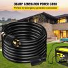 50 FT 30 Amp Generator Extension Cord SJTW 10 AWG 4 Prong, NEMA L14-30P 125/250V Heavy Duty Generator Power Cord with Twist Lock Connector