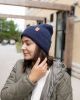 HAAKWEAR Theta-Stitch Cuffed Beanie - Designed and Made in USA (Patent Pending Design) - Denim Blue