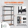 Storage Shelving Unit, 5-Tier Adjustable, 2000 lbs Capacity, Heavy Duty Garage Shelves Metal Organizer Utility Rack, Black, 30" L x 12" W x 60" H for