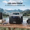 Flashfish 230.4Wh LiFePO4 300W (Peak 600W) Solar generator AC Outlets Portable Power Station,Power Bank, Battery Backup for Hurricane Emergency/Outdo