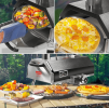 12-inch Automatic Rotating Pizza Oven with Built-in Thermometer-Portable Wood-Fired Pizza Oven, Outdoor Kitchen Authentic Stone-Baked Pizza, Independ
