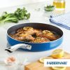 Style 11.25 Inch Nonstick Deep Round Grill Pan, Dishwasher Safe and Oven Safe to 500Ã‚Â°F, Blue