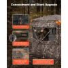 Hunting Blind, 4-5 Person See Through Ground Blinds with Carrying Bag, 360 Degree Portable Camouflage Tent, Durable Concealed Shelter with Silent Zip