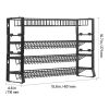 Detachable Spice Rack Organizer for Cabinet, 4 Tie Stackable Seasoning Organizer, Spice Jars Kitchen Storage for Countertop Kitchen Pantry Cupboard,
