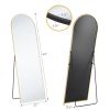 64"x21" Arched Full Length Mirror, Full Body Standing Mirror Floor Mirrors, Gold