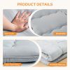 Japanese Floor Futon Mattress Toppers, Foldable Tatami Mat, Thick Sleeping Mattress Pad with Storage Bag & Dust Cover, Gray, Twin