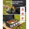 Gas Griddle, 3-Burner Flat Top Grill, Propane Griddle with Wheels, Lid, 3 x 11000 BTU Outdoor Flat Top Grills for Pan-Frying, Grilling, Stir-Frying,
