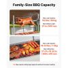 Rotisserie Grill, 38W BBQ Outdoor Pig & Lamb Spit Roaster, Charcoal Spit Roaster with 132 LBS Load Capacity & 7-Level Height, Stainless Steel Electri
