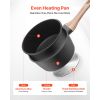 1.5 QT Saucepan, Nonstick Saucepan with Tempered Glass Lid, Multipurpose Cooking Sauce Pot with Detachable Handle, Sauce Pan Small Kitchen Cooking Po