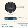 Style 11.25 Inch Nonstick Deep Round Grill Pan, Dishwasher Safe and Oven Safe to 500Ã‚Â°F, Blue
