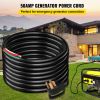 15 ft 50A RV Camp Power Cord Generator Cord 6/3+8/1 AWG NEMA 14-50P to Bare Wire