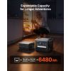 Portable Power Station, 2400W 2160Wh Power Station Solar Generator with 10 Output Ports & Adjustable Input Power, Expandable LiFePO4 Battery Backup f