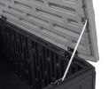Horizontal Resin Storage Shed 20 Cu.Ft with Adjustable Shelf Outdoor Garden Equipment Organizer