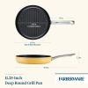 Style 11.25 Inch Nonstick Cookware Deep Round Grill Pan, Dishwasher Safe and Oven Safe to 500Ã‚Â°F, Yellow