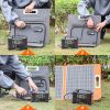 200W Portable Power Station, FlashFish 40800mAh Solar Generator with 110V AC Outlet/2 DC Ports/3 USB Ports, USB-C/QC3.0 for Phones, Tablets On Campin