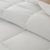 Dorrin Nessin Down Alternative Comforter Duvet Inserts Queen Size 90x90 All Season, Ultra Soft Double Brushed Microfiber Shell, Classic Box Stitched